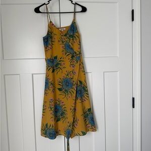 Madewell Mustard Floral Dress